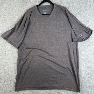 Champion T-Shirt Mens 2XLT Gray Logo Short Sleeve Casual  Logo